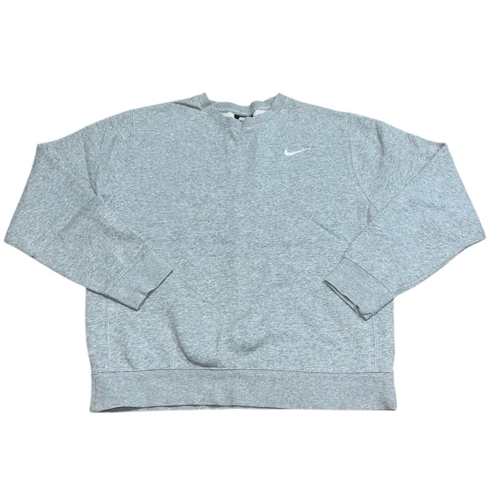 Nike Gray Pullover Crewneck Sweater Size Small Unisex Embroidered Swoosh